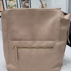 FAWN DESIGN SQUARE DIAPER BAG BACKPACK beige